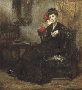 Meditation - A Diva Wearing A Black Lace Dress