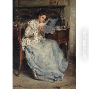 Tjieke Roelofs Reading by Otto Willem Albertus Roelofs