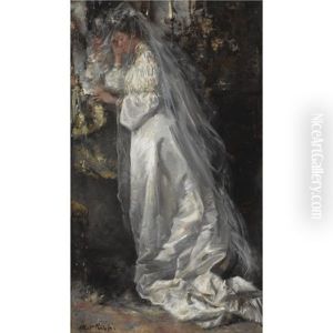 The Bride (bruiloftsmorgen) by Otto Willem Albertus Roelofs