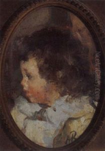 Portrait Of Giele Roelofs (third Son Of Albert And Tjieke Roelofs) by Otto Willem Albertus Roelofs