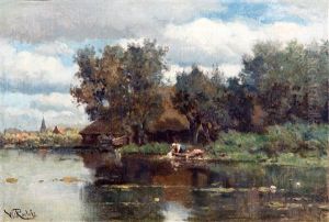 Washing Laundry At The Waterfront, Schiedam