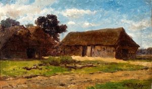 Boerenschuren by Willem Roelofs
