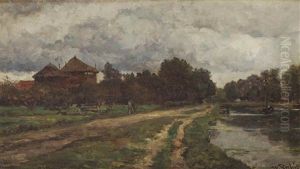 Meern Pres Utrecht: (a View Of De Meern Near Utrecht) by Willem Roelofs