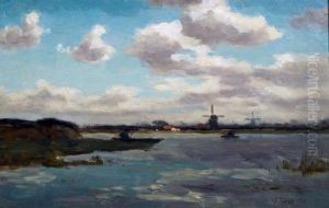 Landscape With Mill by Willem Roelofs