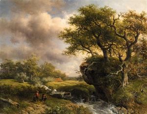 Landscape With A Stream And Two Anglers Landscape With A Stream And Two Anglers