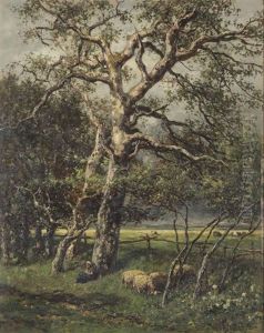 A Quiet Rest Under A Tree by Willem Roelofs