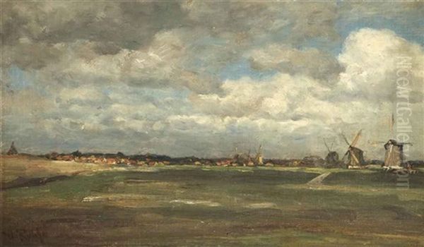 A Polder Landscape With Mills Near Rotterdam - view 1