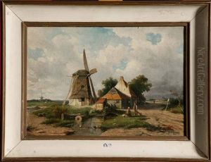 Paysage Anime Au Moulin A Vent