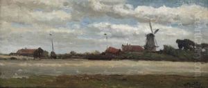 A Polder Landscape With A Mill