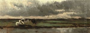 Moerkerk - An Approaching Rain Cloud by Willem Roelofs