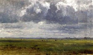 Bij Abcoude: Cows In A Polder Landscape