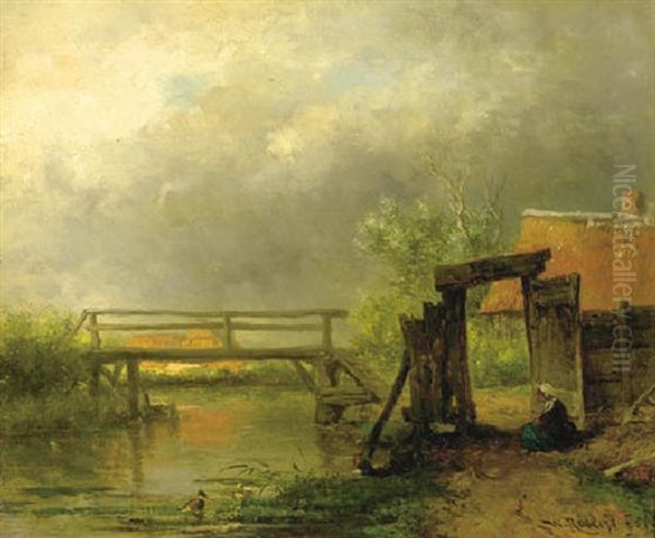 After The Rain: A Footbridge Across A Ditch - view 1