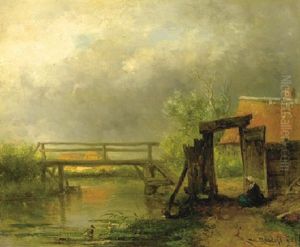 After The Rain: A Footbridge Across A Ditch