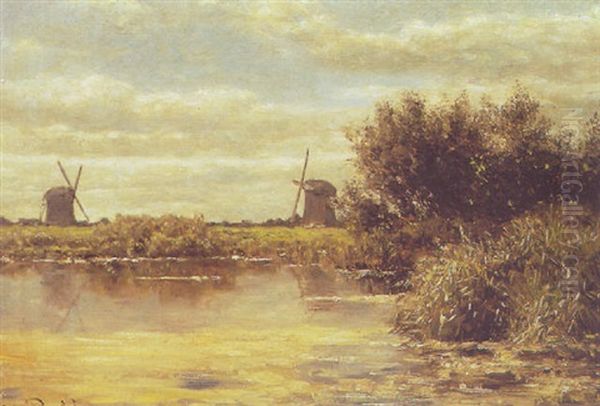 Polder Landscape With Windmills - view 1