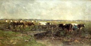 Souvenir D'effet De Pluie A Gouda by Willem Roelofs