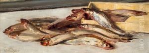 Visstilleven Met Spieringen by Willem Elisa Roelofs