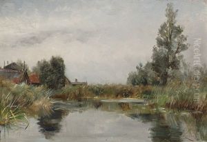 View Of A Lake by Willem Elisa Roelofs
