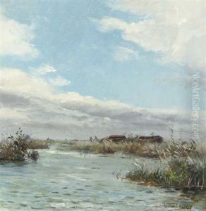 A Calm Lake by Willem Elisa Roelofs