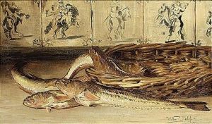A Still Life With Fish by Willem Elisa Roelofs