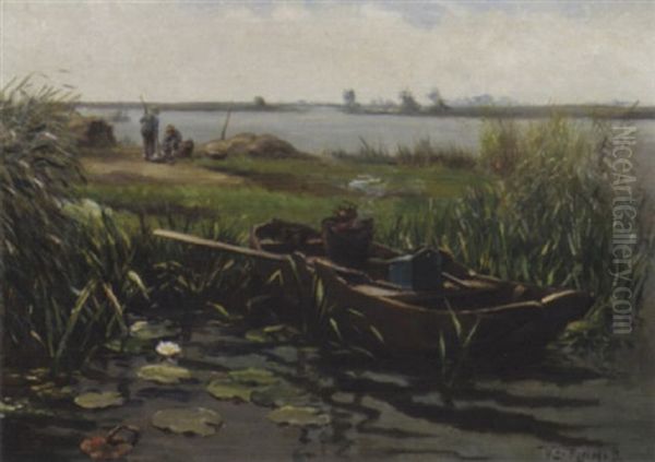 Figures At Work In A Polder Landscape - view 1
