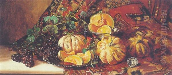 Still Life Of Grapes And Melons - view 1