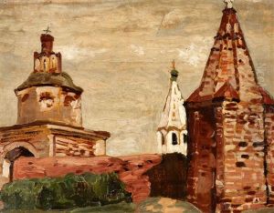 Das Kloster Alexander Newsky In St. Petersburg by Nikolai Konstantinovich Roerich