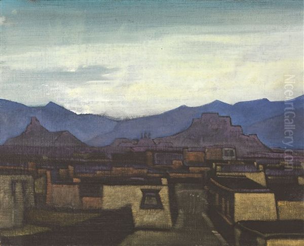 Dzong At Evening - view 1