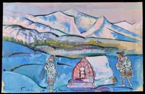 Stage Design For Stravinsky's The Rise Of Spring by Nikolai Konstantinovich Roerich