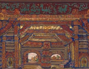 The Palace Of Tsar Berendey (set Design For Snegurochka) by Nikolai Konstantinovich Roerich