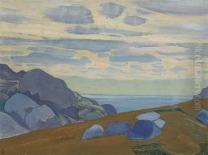 Rocks And Cliffs (from Ladoga Series) by Nikolai Konstantinovich Roerich