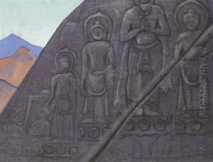 Rock Relief Of Buddha by Nikolai Konstantinovich Roerich