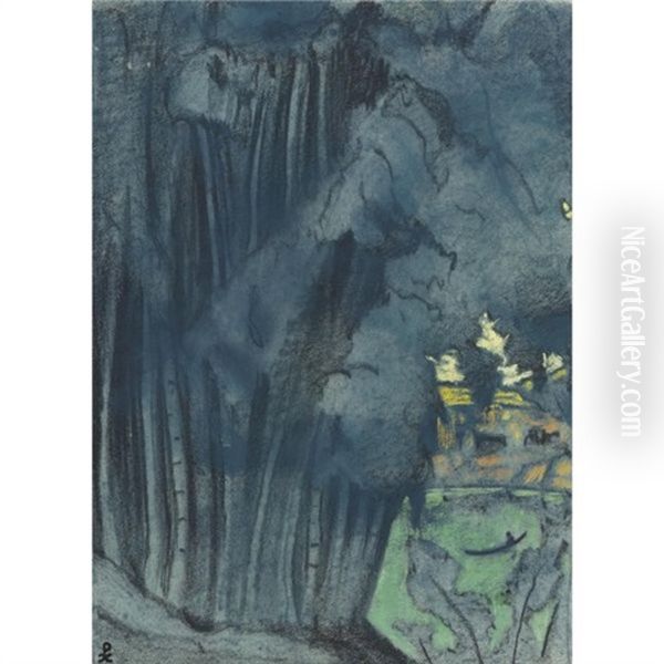 Study For Ashram, Ceylon - view 1