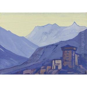 Himalayas, Thakur's House, Gundla by Nikolai Konstantinovich Roerich