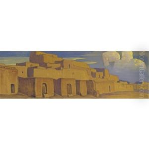Pueblo In Santa Fe by Nikolai Konstantinovich Roerich