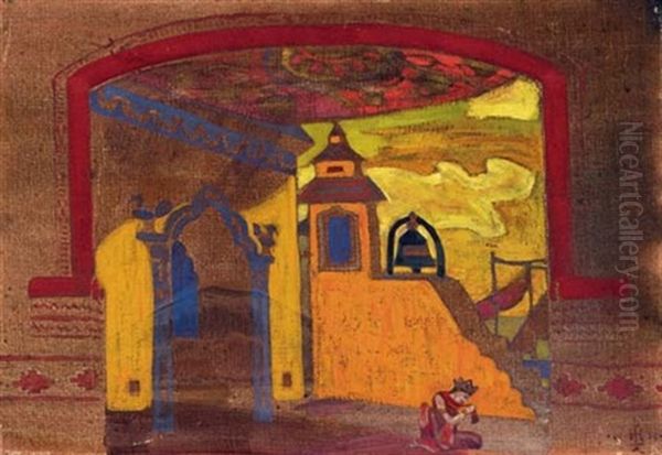 Ledenetz Palace - Drop-curtain For Rimskii-korsakov's Opera The Tale Of Tsar Saltan - view 1