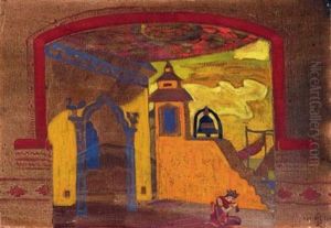 Ledenetz Palace - Drop-curtain For Rimskii-korsakov's Opera The Tale Of Tsar Saltan