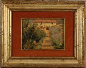 ''casale Di Campagna''. by Odoardo Borrani