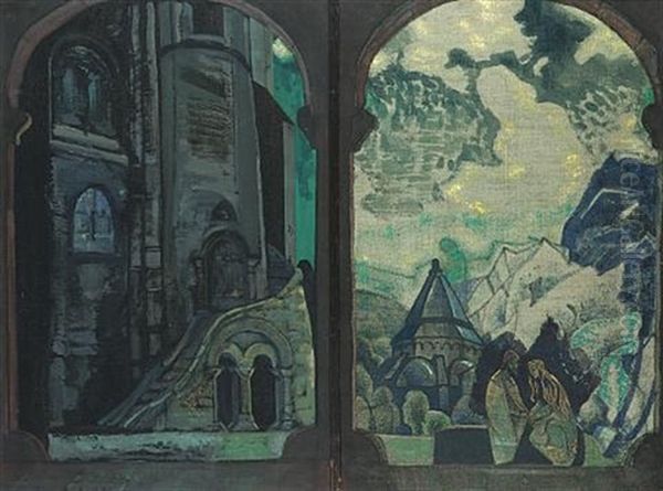 Stage Design For Tristan And Isolde (diptych) - view 1