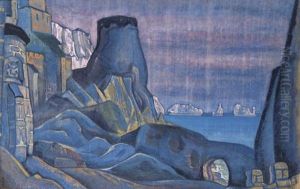 Tristan's Castle (set Design For Tristan &amp; Isolde, Act Iii)