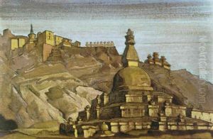 Temple And Hillside Fort, Tibet
