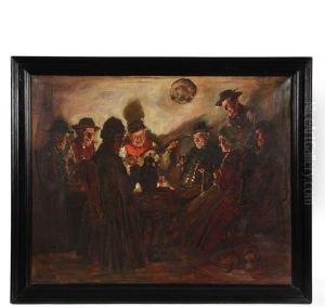 Bavarian Tavern Scene by August Roeseler