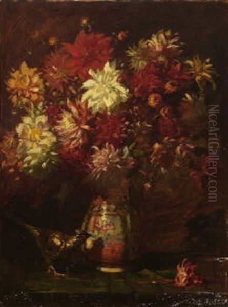 Dahlien In Keramikvase - view 1