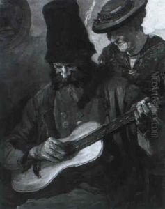 Lustiger Gitarrenspieler
