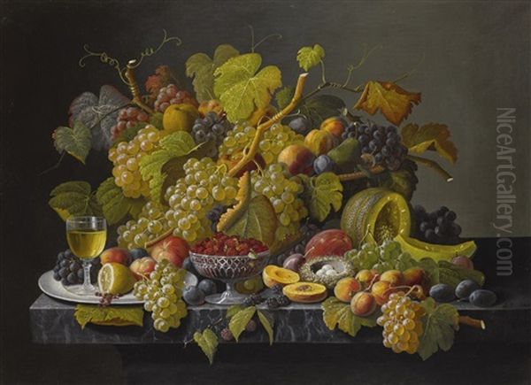 Still Life With Grapes And Wine - view 1