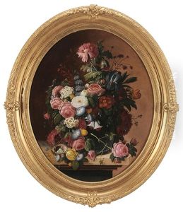 Still Life With Flowers And Nest by Severin Roesen