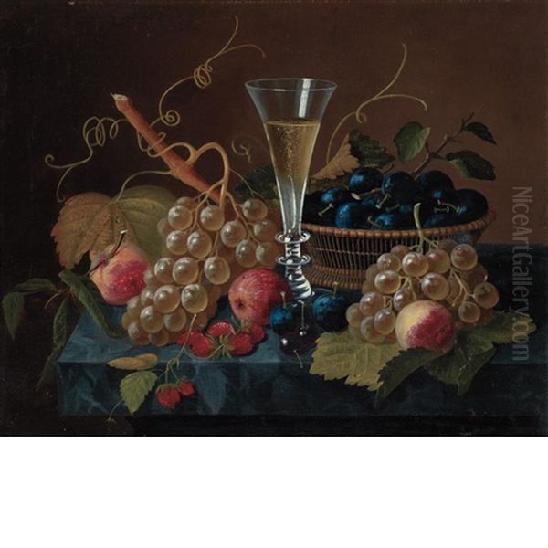 Still Life With Pilsner And Fruit - view 1