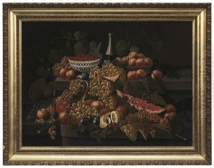 Still Life With Fruit And A Champagne Bottle