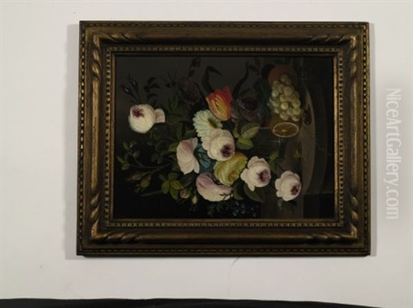 Flower Still Life With Fruit - view 1