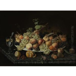 Still Life With Glass Of Lemonade by Severin Roesen