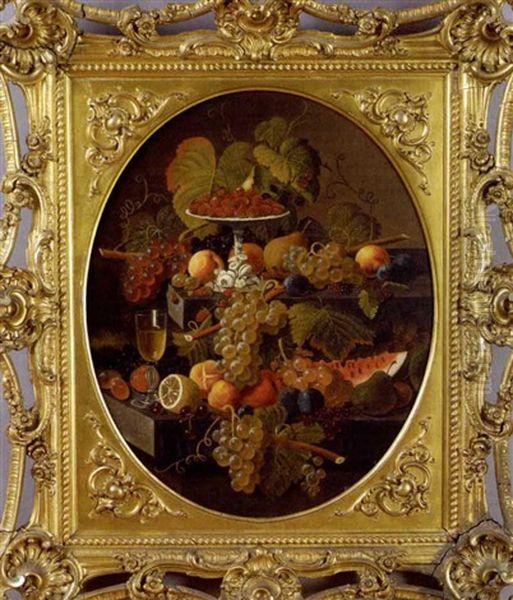 Still-life Of Fruits And Grapes In An Elaborately Tiered Arrangement - view 1